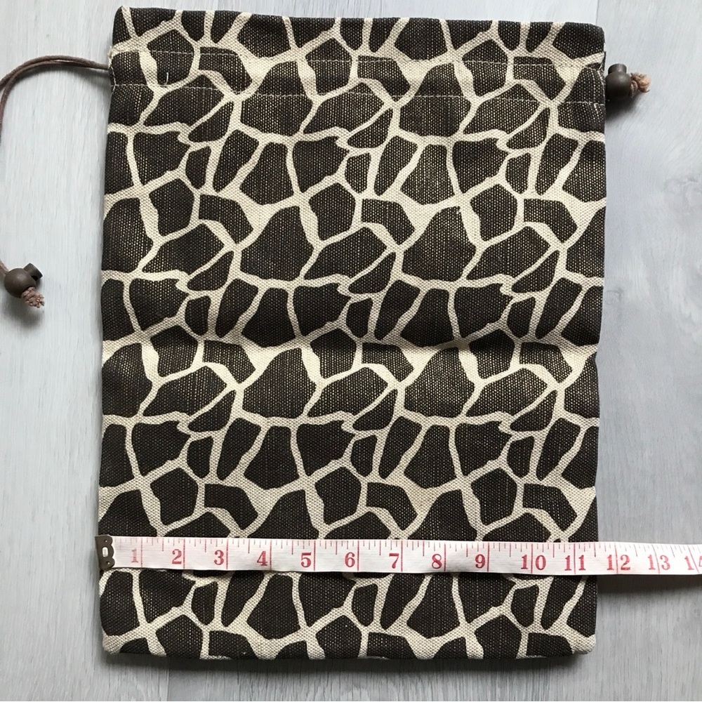 Amici Accessories Brown Giraffe Pattern Drawstrin… - image 6